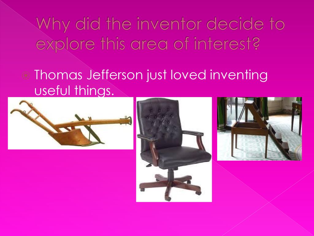 Thomas jefferson invented the swivel chair outlet